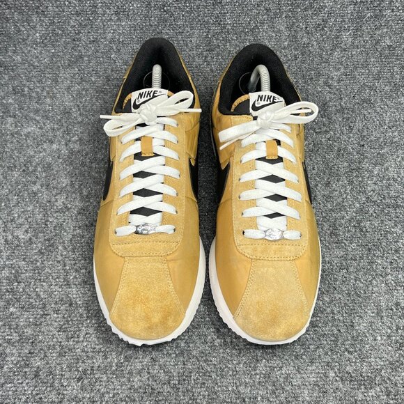 Nike Cortez‎ Basic Nylon Sneakers Men\'s Size 13 Yellow Gold Suede Retro Athletic main image 4